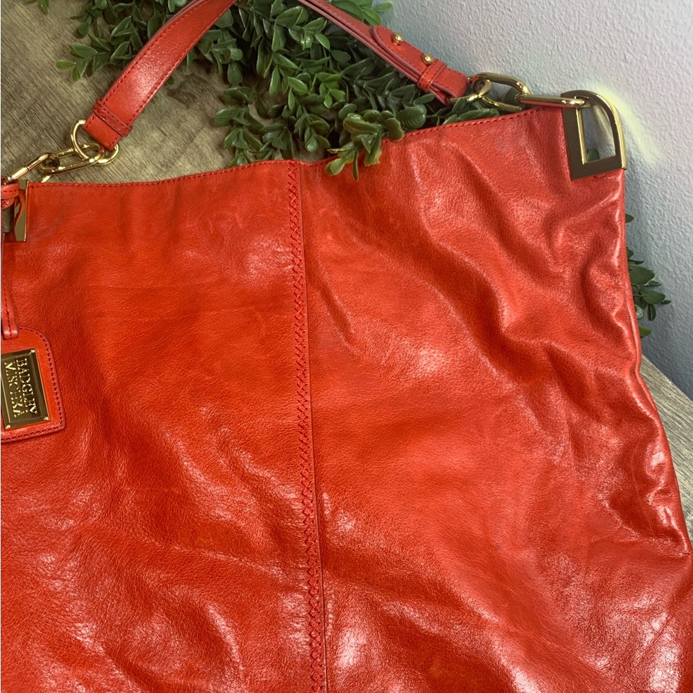 Badgley Mischka Leather Purse shoulder bag Large Red